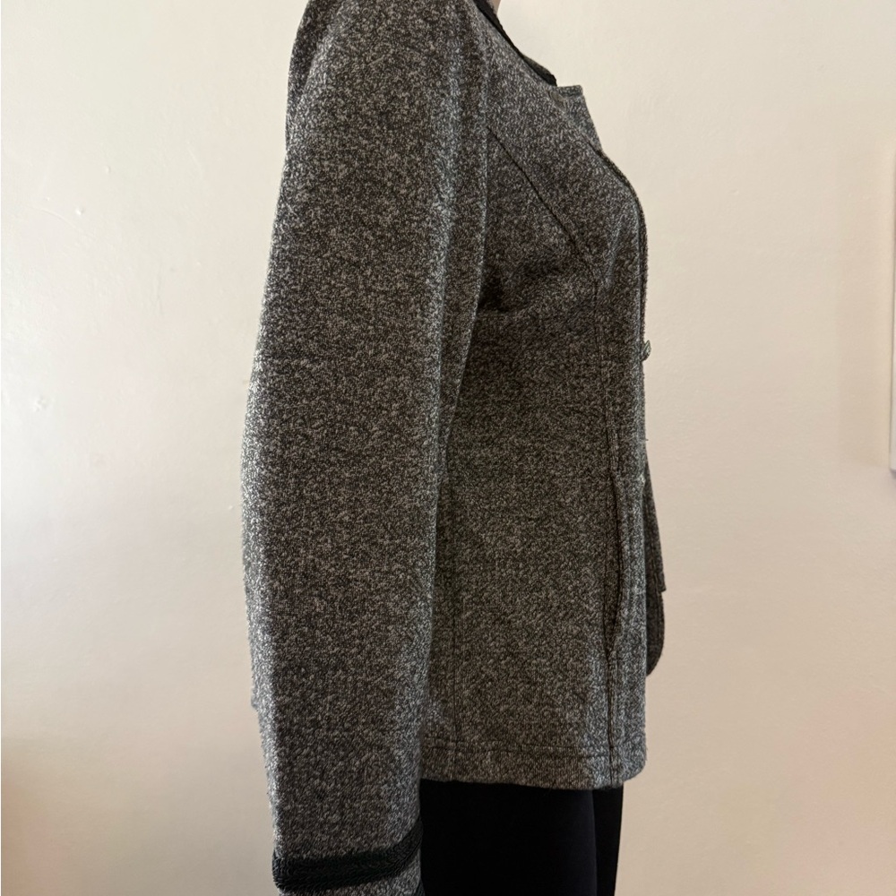 Tommy Hilfiger Military Style Jacket Tweed Black Gray Blazer Women’s Large - Picture 12 of 14